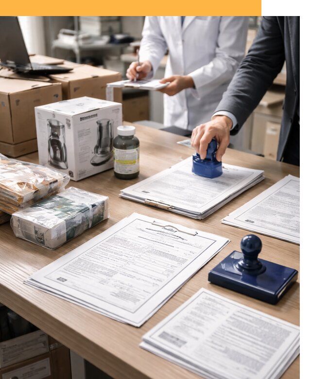 Сертификация импортных товаров от 12316 с таможенным сопровождением